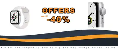 Apple Watch SE GPS 44mm Silver Aluminum Case White Sport Band