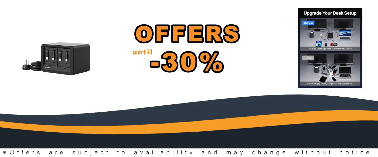 12-in-1 desktop charging station 40W USB-C power strip