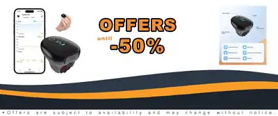 Pulse Oximeter O2 Ring Blood Oxygen Monitor SpO2 PR Continuous Recording